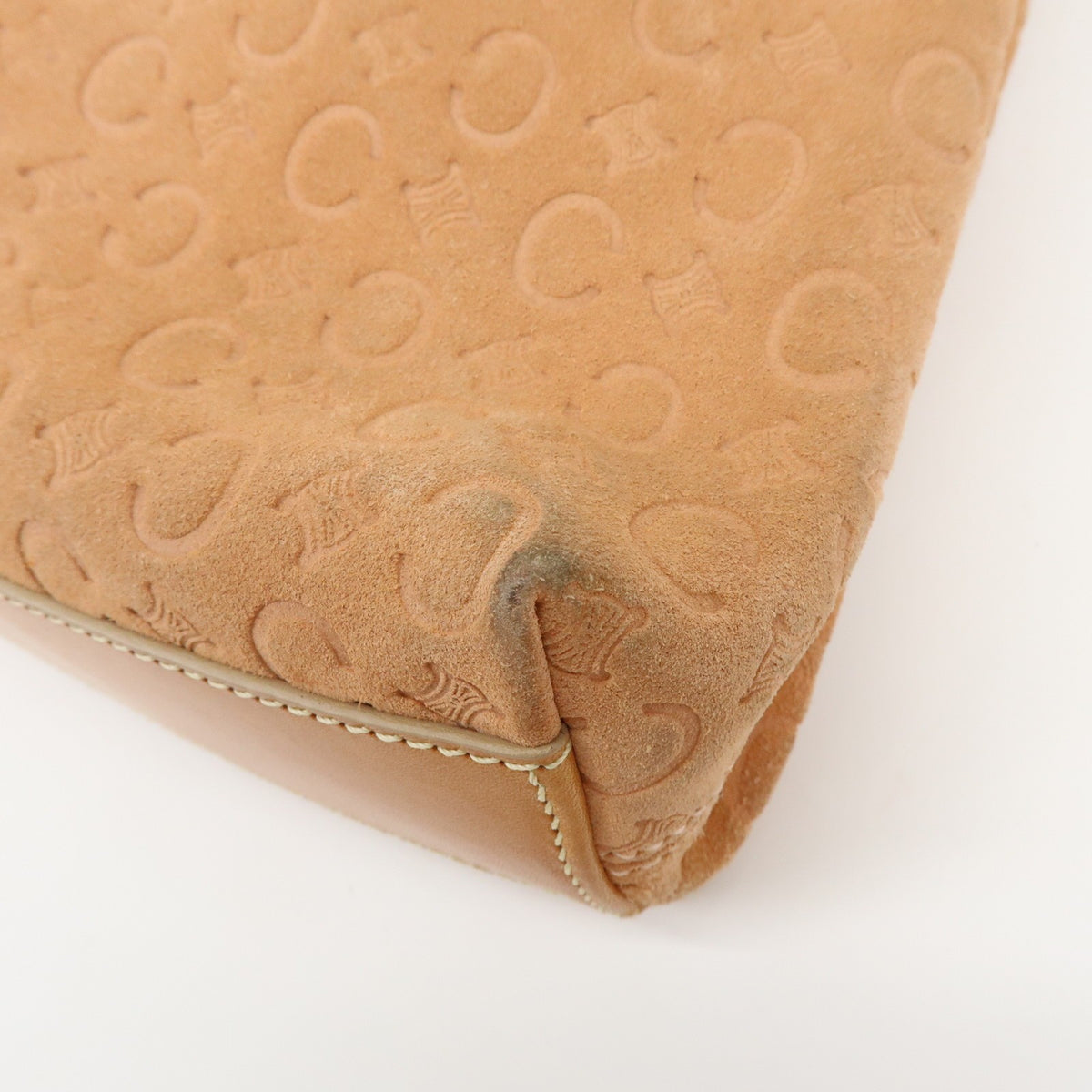 Celine C Macadam Suede, Beige, Suede, Handbag