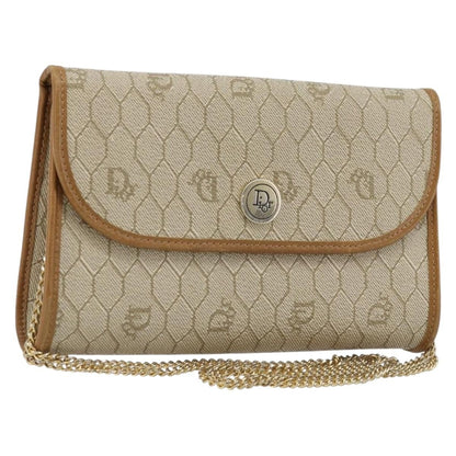 Christian Dior Vintage honeycomb clutch Canvas, Beige, Canvas, Clutch