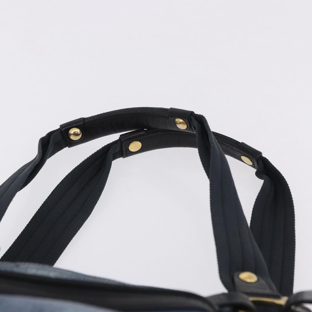 Salvatore Ferragamo Gancini Canvas, Navy, Canvas, Crossbody Bag