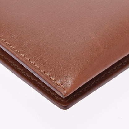 Hermes Bearn Wallet Box Calf, BROWN, LEATHER, Wallets