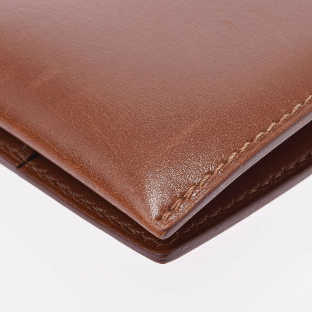 Hermes Bearn Wallet Box Calf, BROWN, LEATHER, Wallets