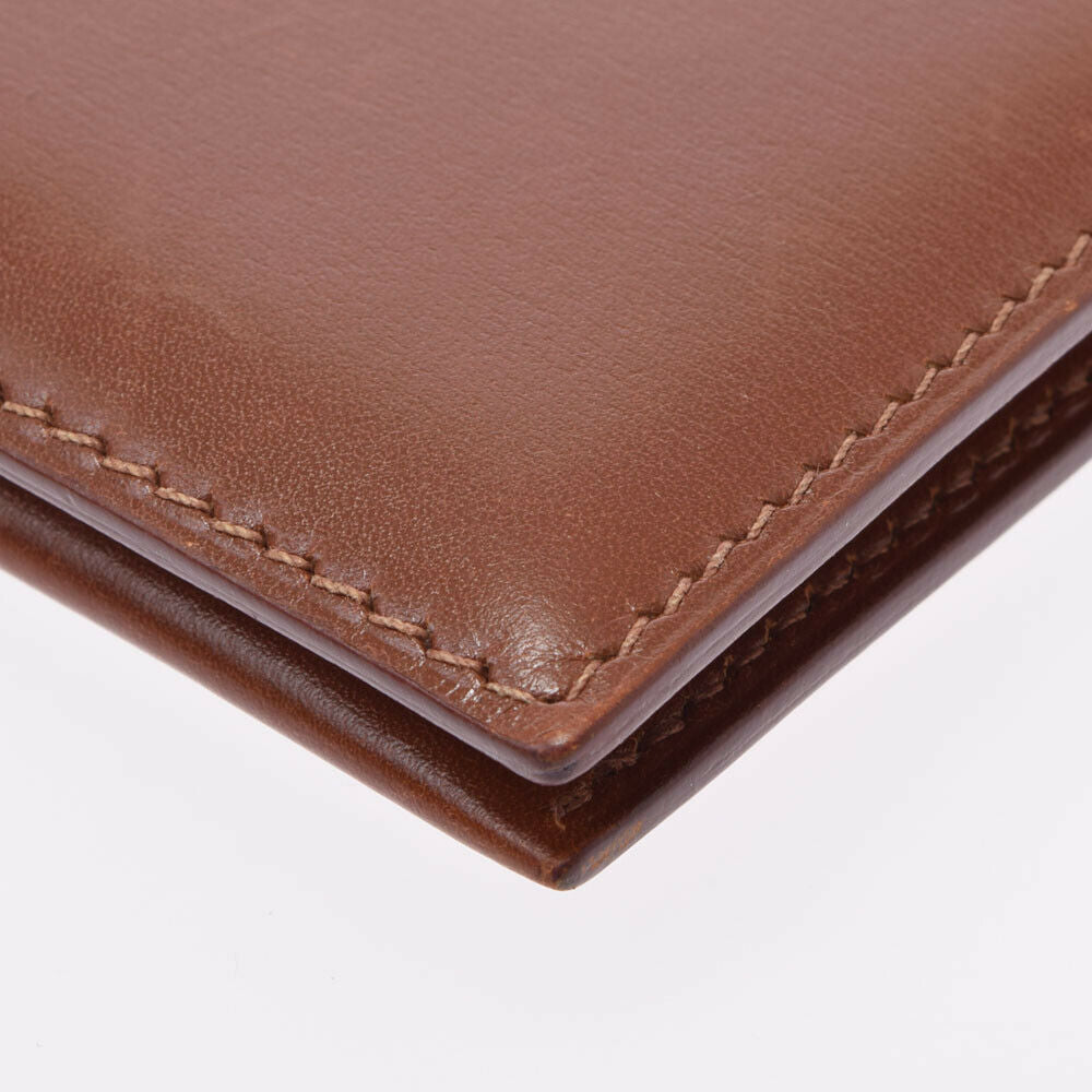 Hermes Bearn Wallet Box Calf, BROWN, LEATHER, Wallets