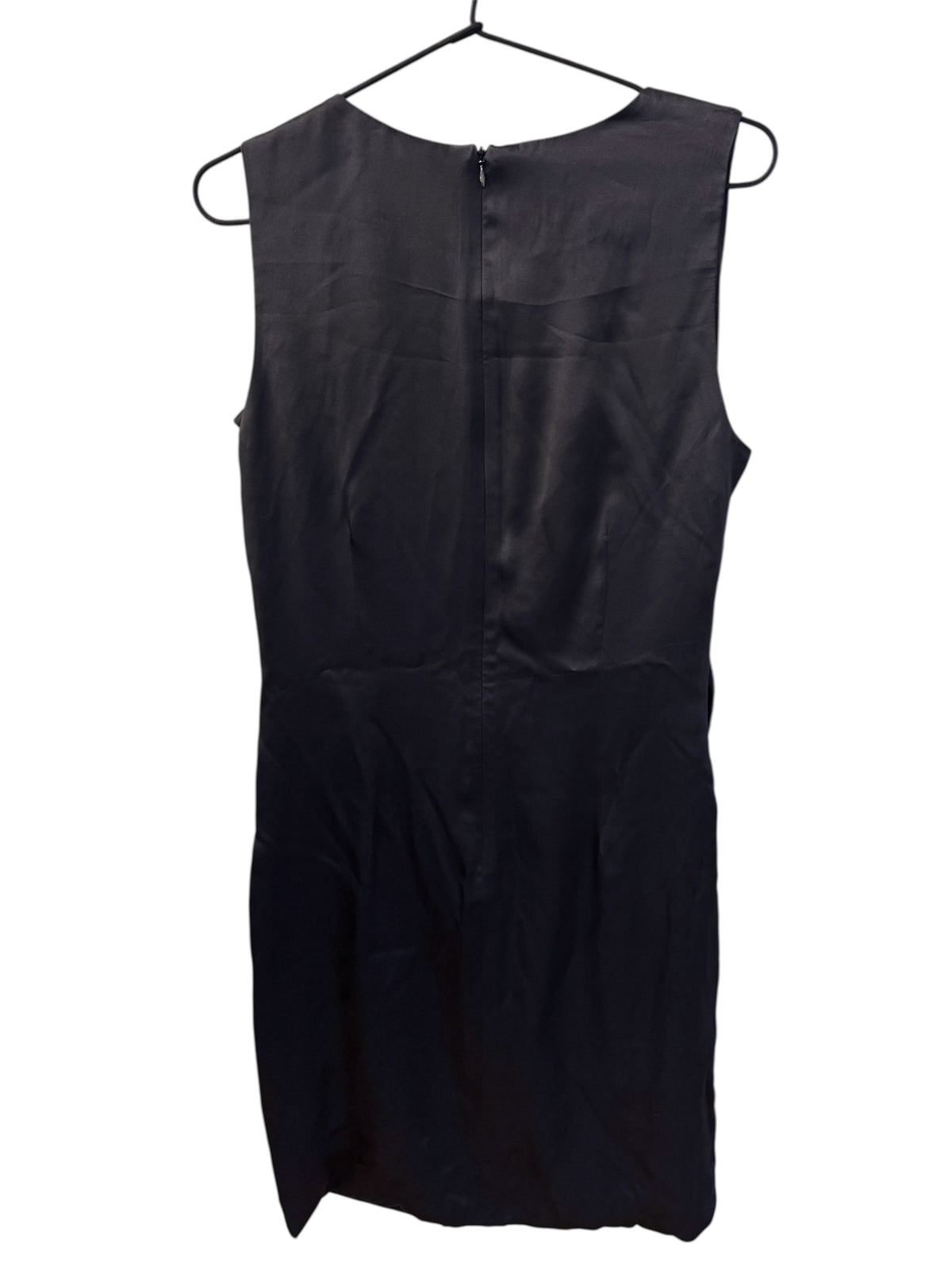 Brandsamsara Peserico black sleeveless silk dress with cupro lining, made in Italy