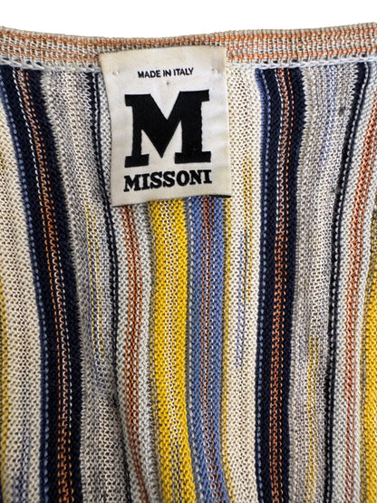 Brandsamsara Missoni dress featuring a multicolor striped cotton blend knit fabric with a Made in Italy label