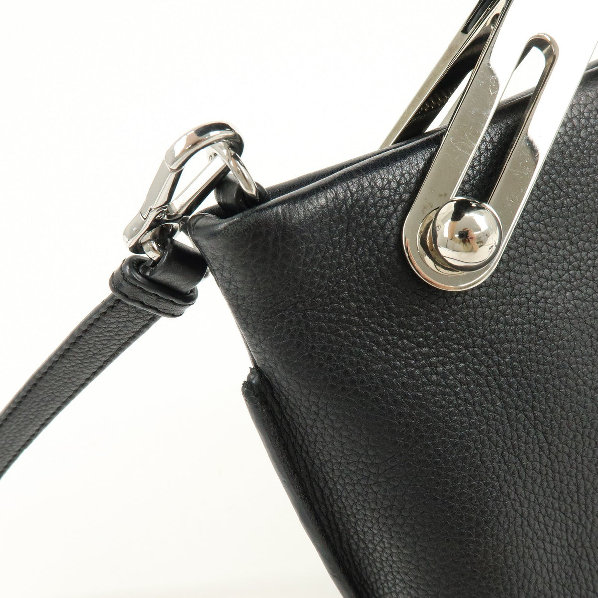 Loewe Missy Leather, Black, Leather, Handbag