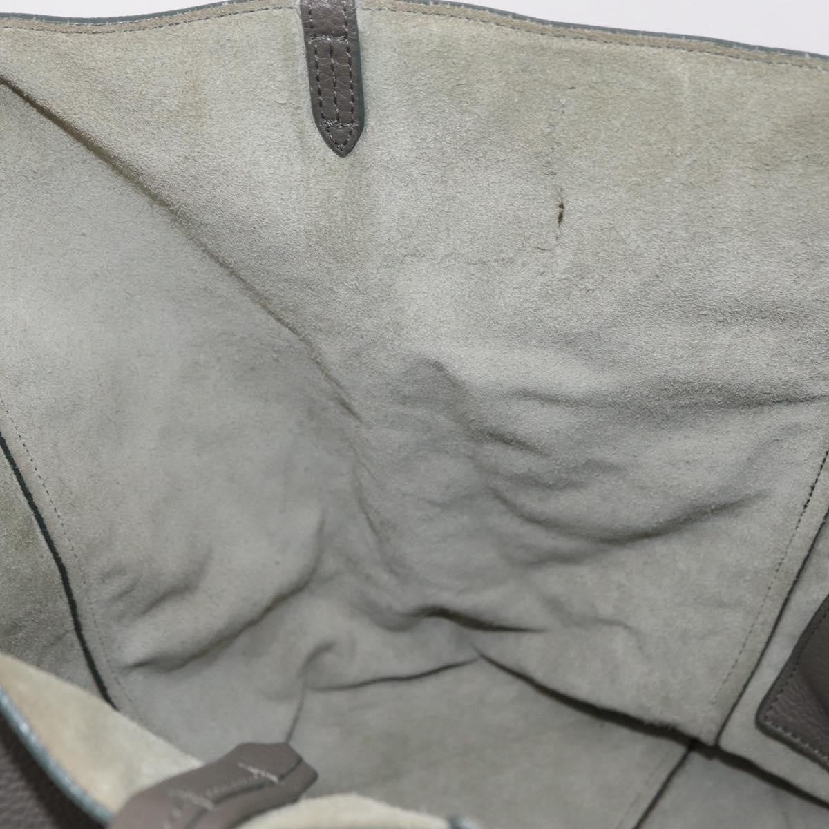 Celine Phantom Cabas Leather, Gray, Leather, Tote Bag