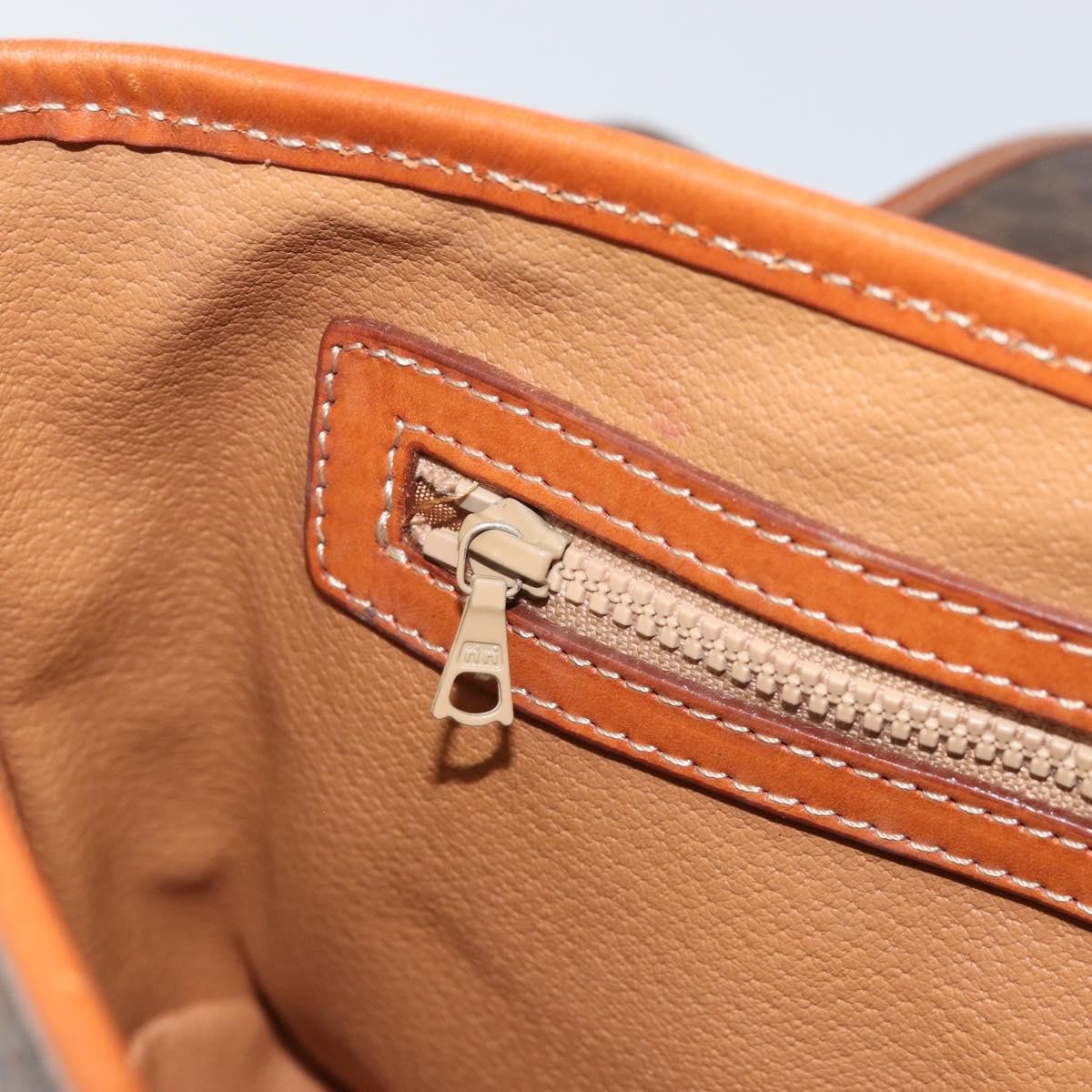 Celine Vintage Macadam Canvas, Brown, Canvas, Handbag