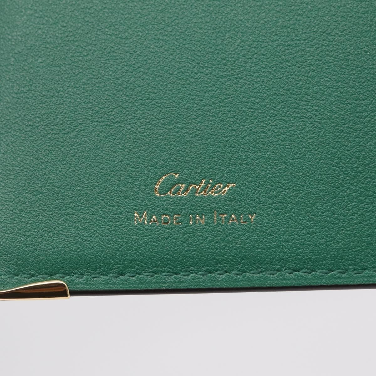Cartier Coin Purse Must de Cartier Leather, Green, Leather, Wallet