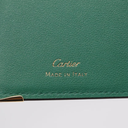 Cartier Coin Purse Must de Cartier Leather, Green, Leather, Wallet