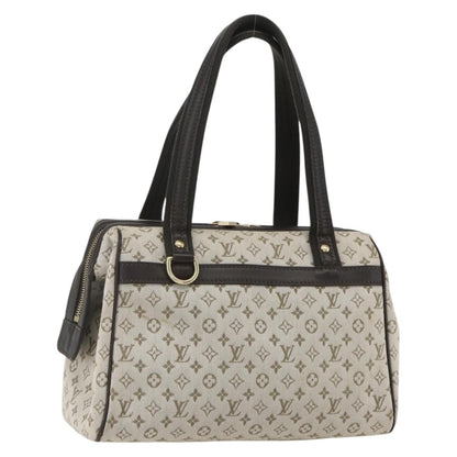 Louis Vuitton Josephine Mini Lin, Khaki, Canvas, Handbag