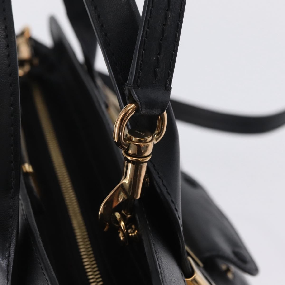 Chloe Alice Satchel Leather, Black, Leather, Handbag