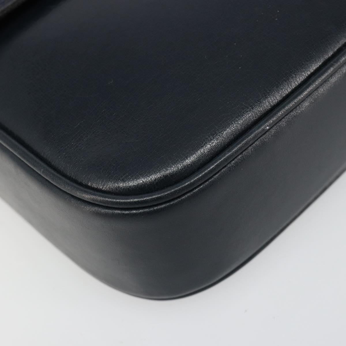 Celine Shoulder Leather, Navy, Leather, Shoulder Bag