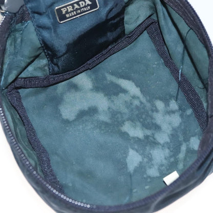 Prada Zip Around Toiletry Tessuto, Navy, Nylon, Clutch