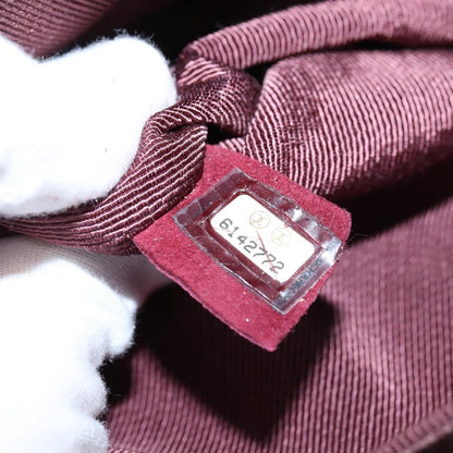 Chanel Chocolate Bar Flap Bag Quilted Satin, RED, SUEDE, Shoulder bag