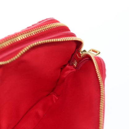 Miu Miu Tech Matelasse Leather, Red, Leather, Crossbody Bag