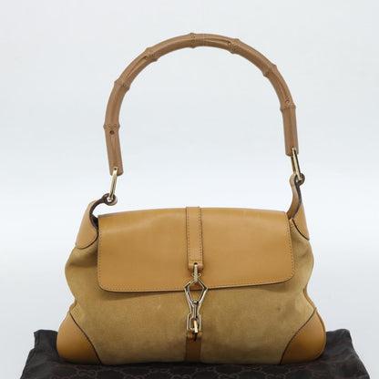 Gucci Bamboo Jackie Suede, Beige, Suede, Handbag