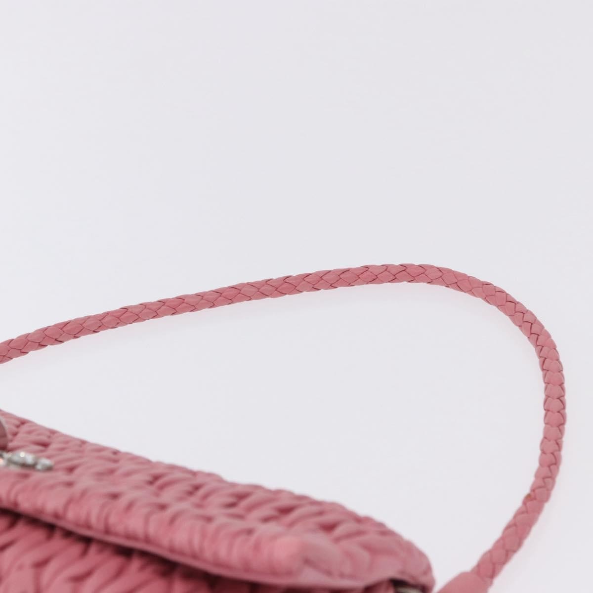 Miu Miu Crystal Clutch Matelasse Leather, Pink, Leather, Handbag