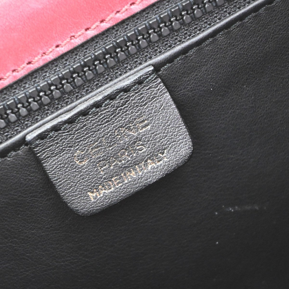 Celine Vintage Leather, Red, Leather, Shoulder Bag