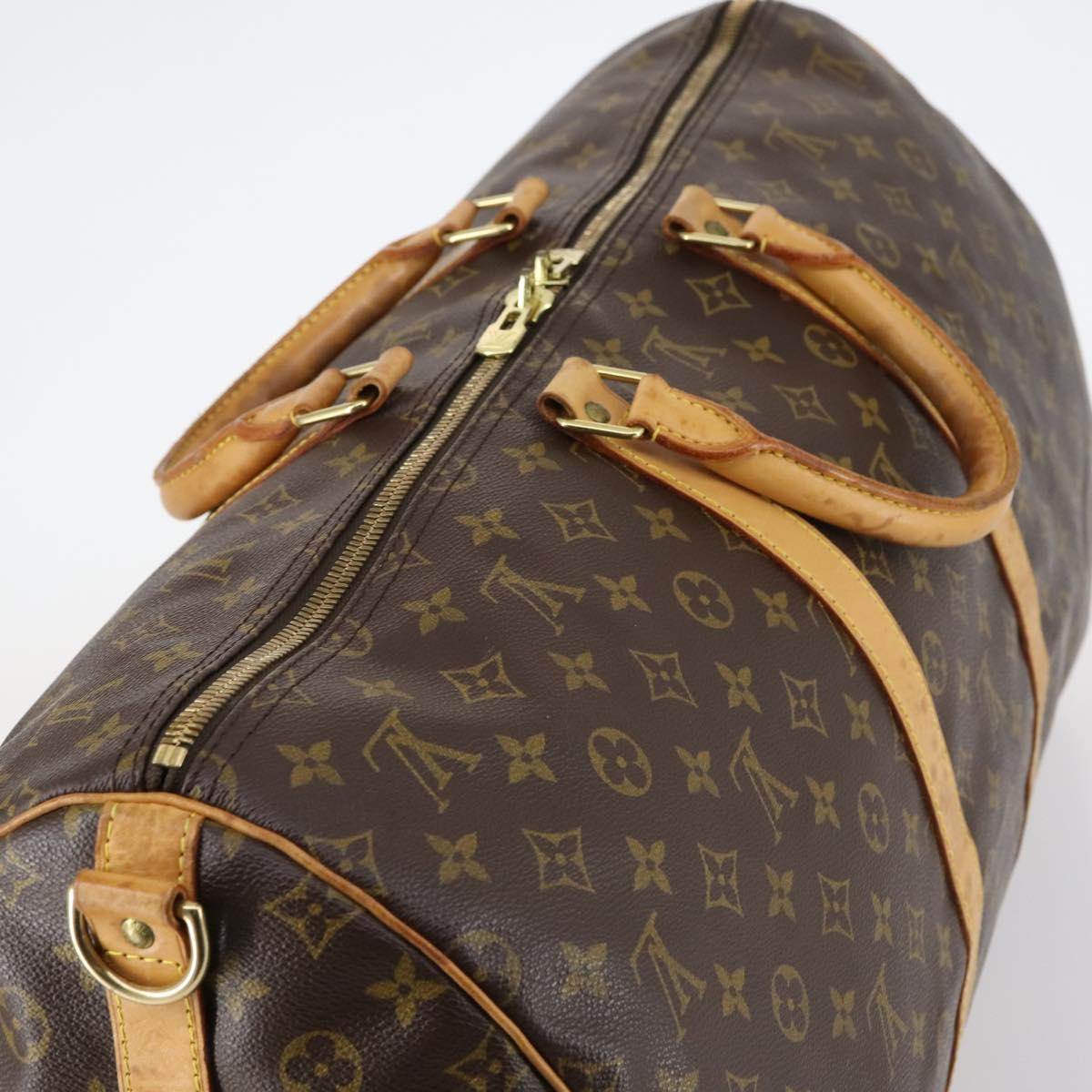 Louis Vuitton Keepall Bandouliere Bag Monogram Canvas, BROWN, CANVAS, Handbag