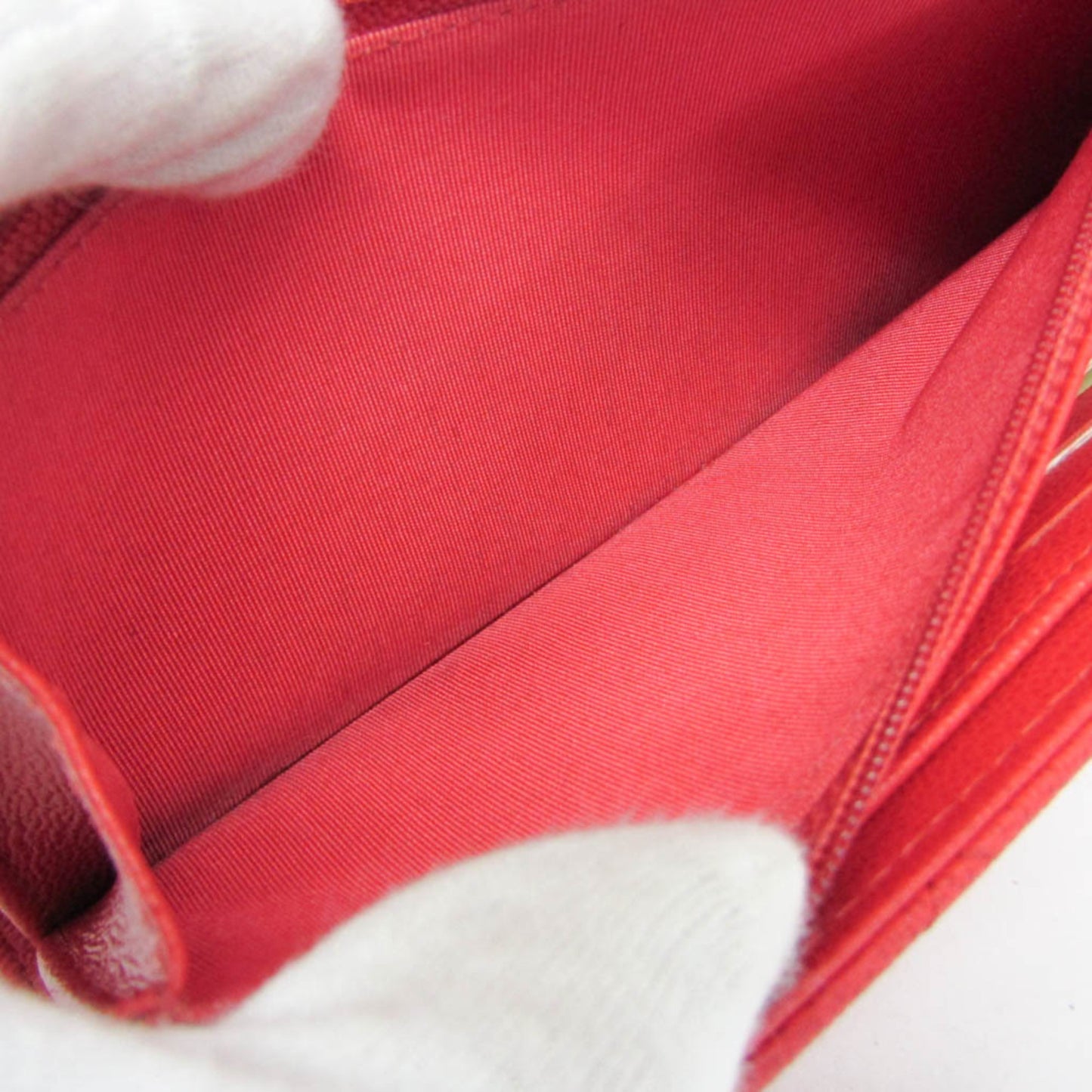 Chanel CC Box Gusset Flap Quilted Calfskin, Red, Leather, Wallet