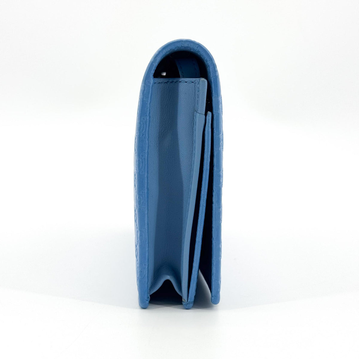 Gucci Wallet on Strap Microguccissima Leather, Blue, Leather, Crossbody Bag