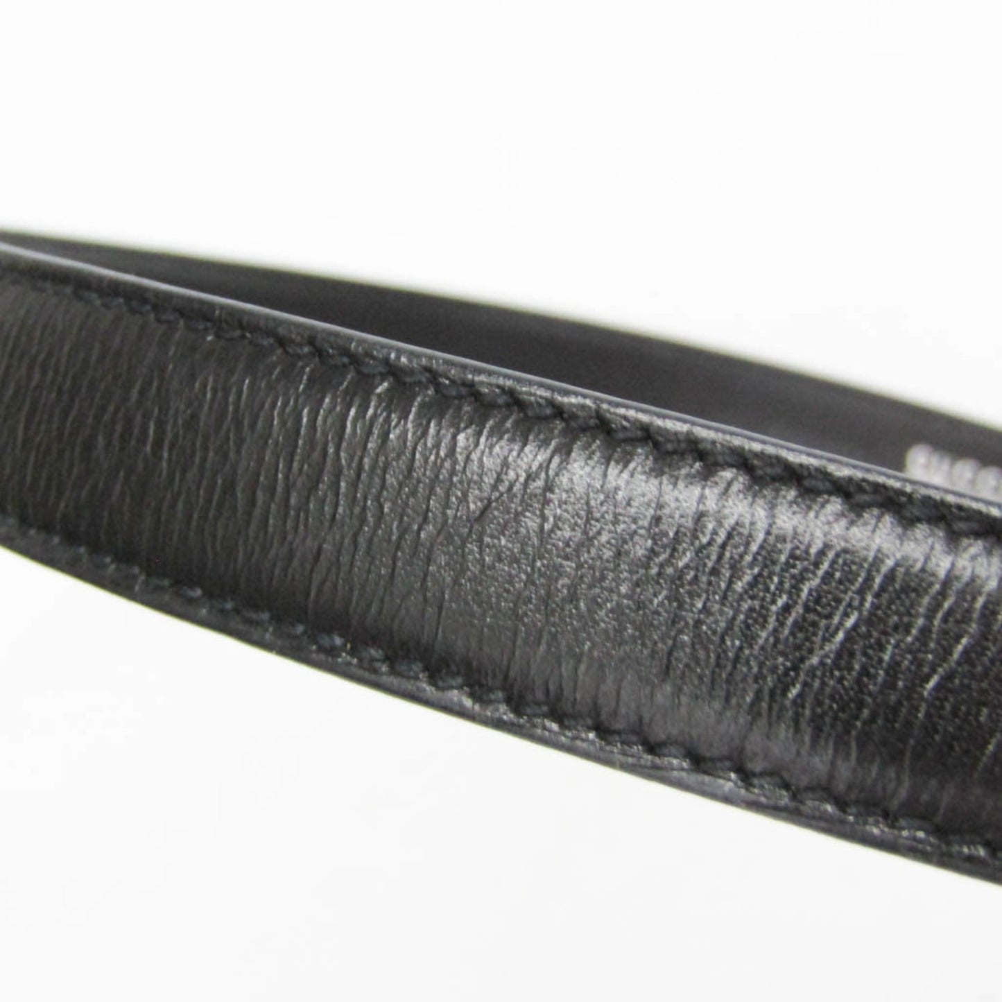 Gucci Interlocking G Belt (Outlet) Leather, Black, Leather, Belt