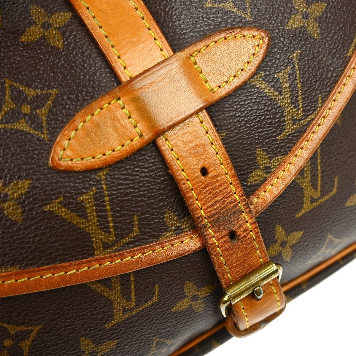 Louis Vuitton Saumur Monogram, Brown, Canvas, Shoulder Bag