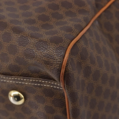 Celine Boston Triomphe Coated Canvas, Brown, Canvas, Handbag