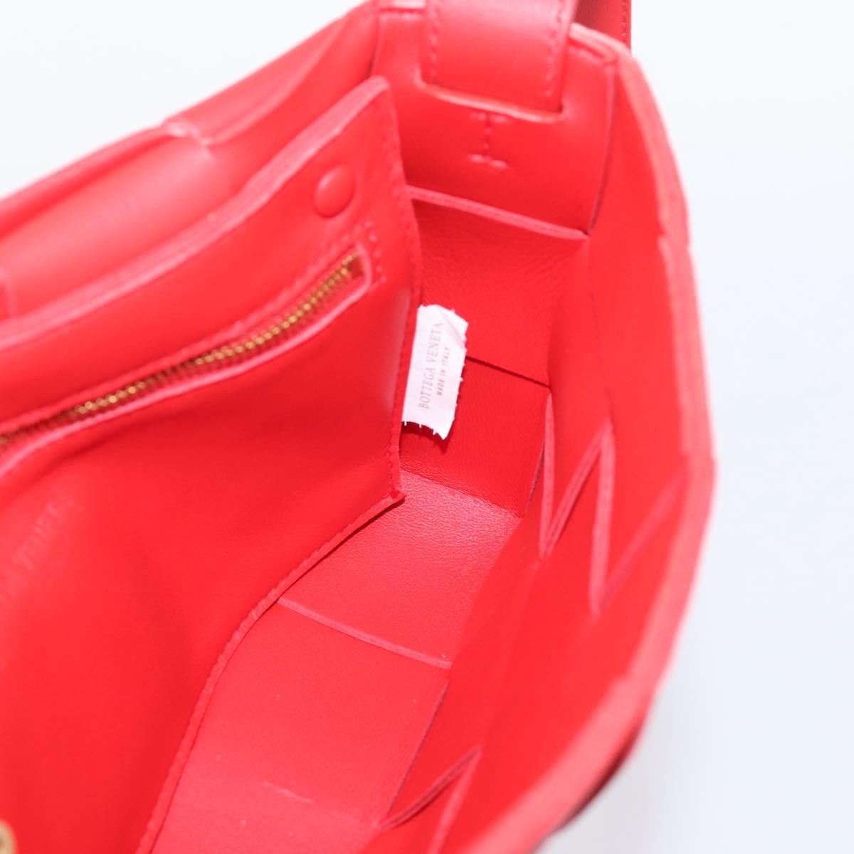 Bottega Veneta Cassette Maxi Intrecciato Leather, Red, Leather, Crossbody Bag