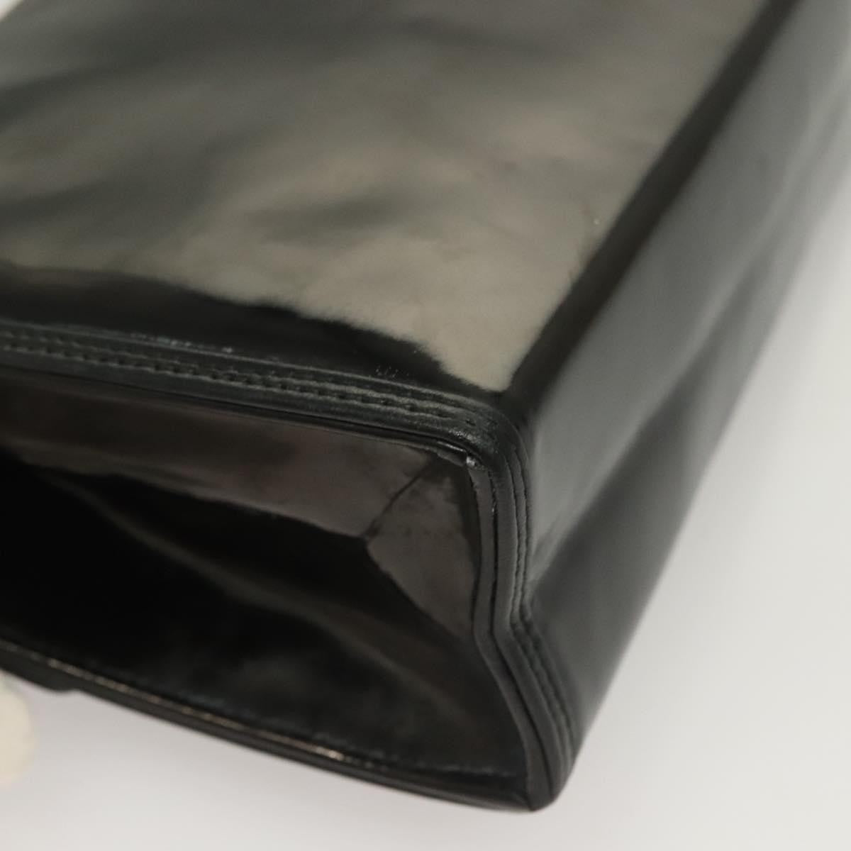 Chanel CC Envelope Flap Patent Leather, Black, Patent Leather, Clutch