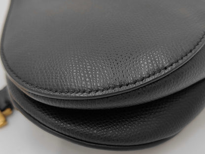 Christian Dior Dior Saddle Leather, Black, Leather, Handbag