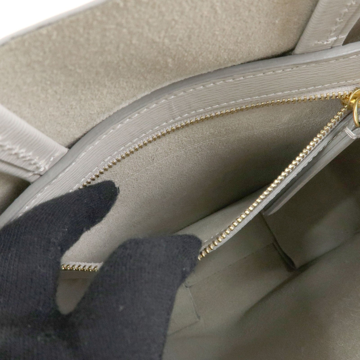 Celine Vertical Cabas Leather, Beige, Leather, Tote Bag