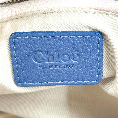 Chloe Paraty Military Top Handle Leather, Navy, Leather, Handbag