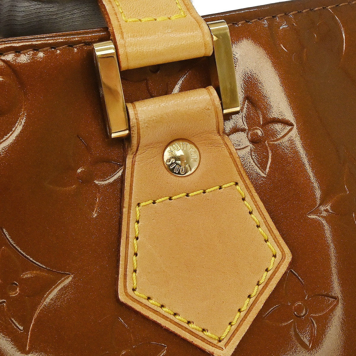 Louis Vuitton Houston Monogram Vernis, Brown, Patent Leather, Tote Bag