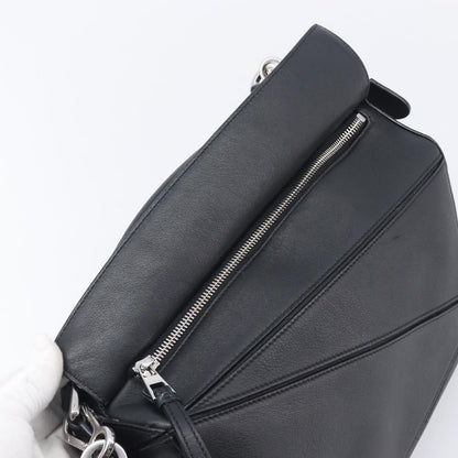 Loewe Puzzle Leather, Black, Leather, Handbag