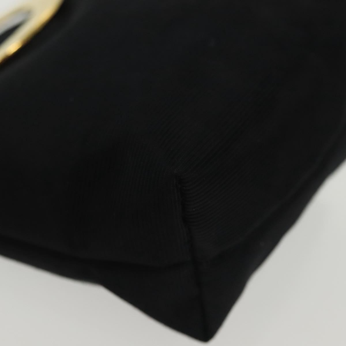 Celine Circle Logo Pouch Nylon, Black, Nylon, Clutch