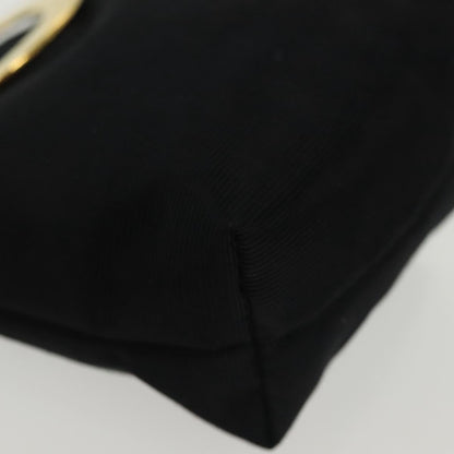 Celine Circle Logo Pouch Nylon, Black, Nylon, Clutch