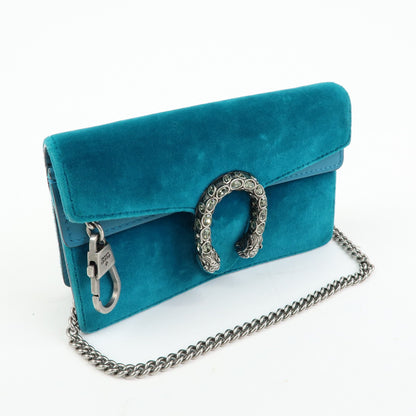 Gucci Dionysus Velvet, Green, Velvet, Handbag