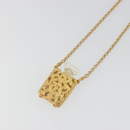 Chanel CC No.5 Perfume Bottle Pendant Metal, Gold, Metal, Necklace