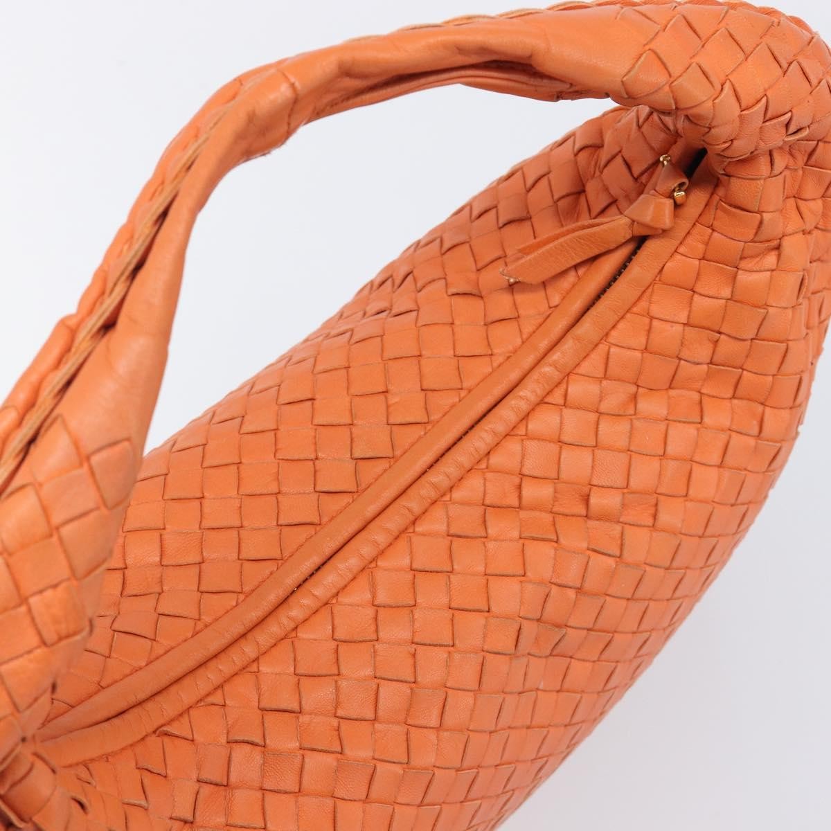Bottega Veneta Veneta Hobo Intrecciato Nappa, Orange, Leather, Shoulder Bag
