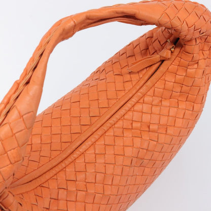 Bottega Veneta Veneta Hobo Intrecciato Nappa, Orange, Leather, Shoulder Bag