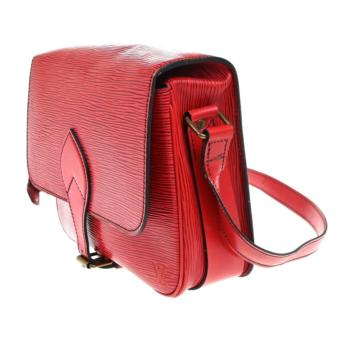 Louis Vuitton Cartouchiere Epi Leather, Red, Leather, Shoulder Bag