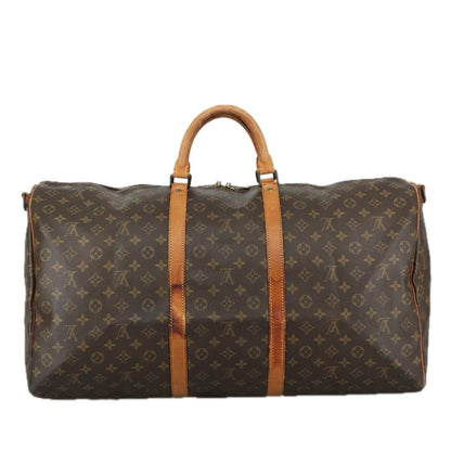 Louis Vuitton Keepall Bag Monogram Canvas, BROWN, CANVAS, Travel bag