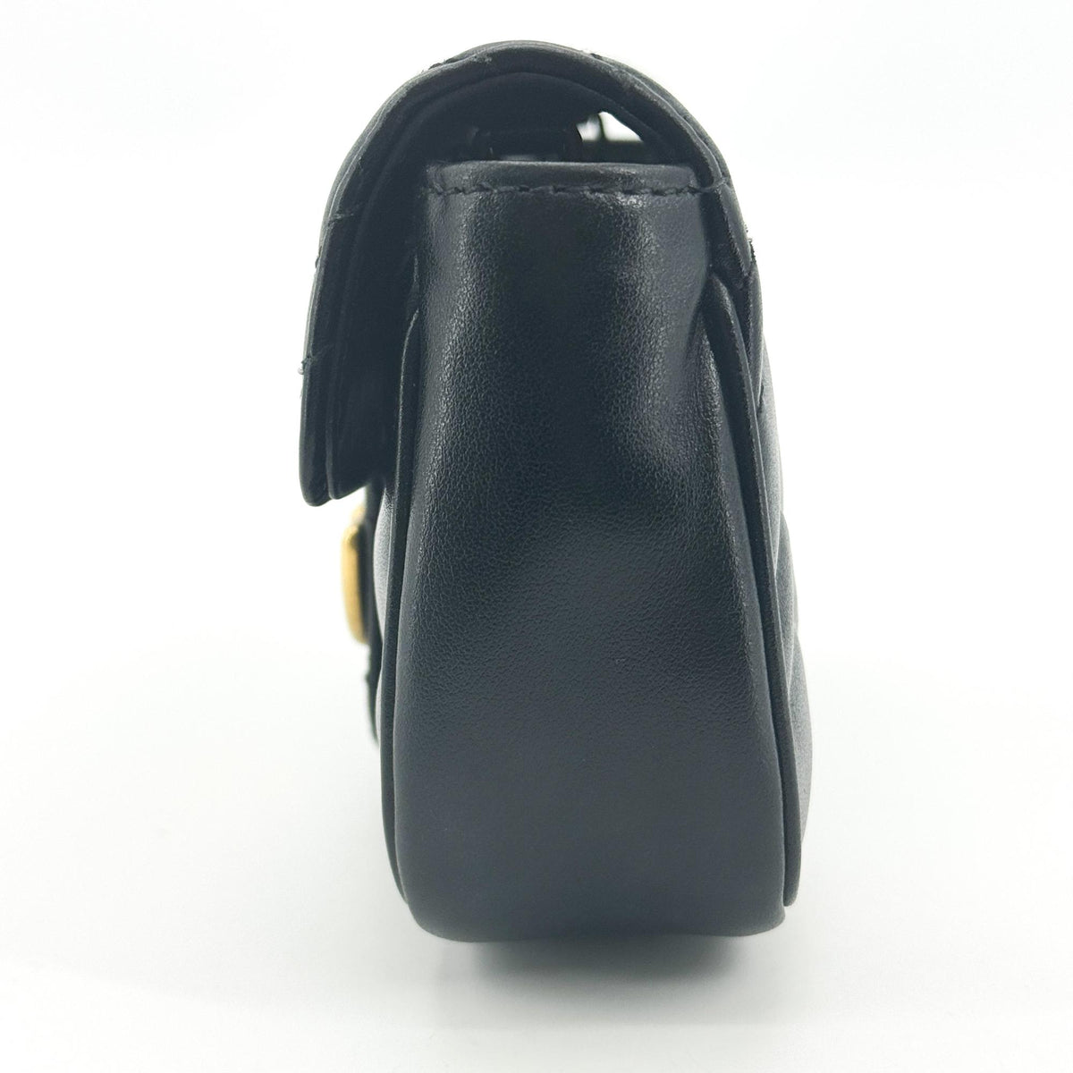 Gucci GG Marmont Flap Matelasse Leather, Black, Calfskin, Handbag