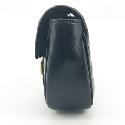 Gucci GG Marmont Flap Matelasse Leather, Black, Calfskin, Handbag