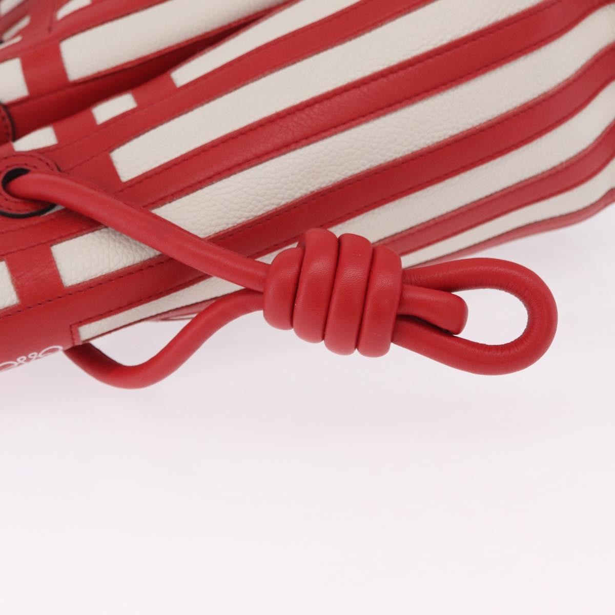 Loewe Flamenco Knot Patchwork Leather, Red, Leather, Handbag