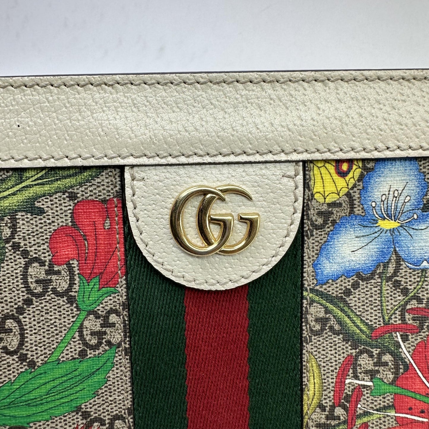 Gucci Ophidia Chain Flora GG Coated Canvas, Multicolour, Canvas, Shoulder Bag