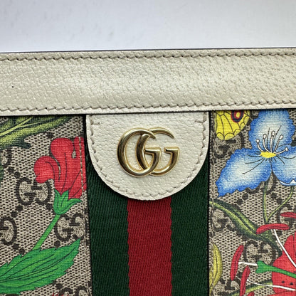 Gucci Ophidia Chain Flora GG Coated Canvas, Multicolour, Canvas, Shoulder Bag