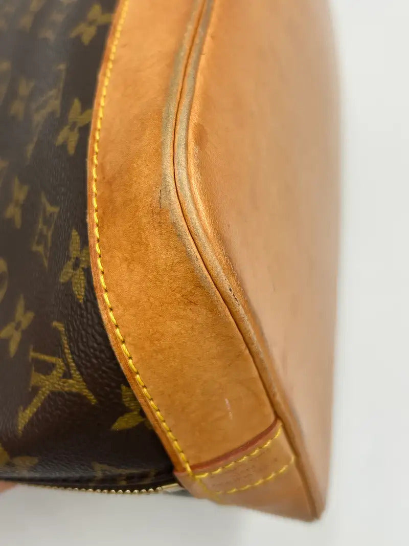 Louis Vuitton Alma Monogram Canvas, Brown, Canvas, Handbag