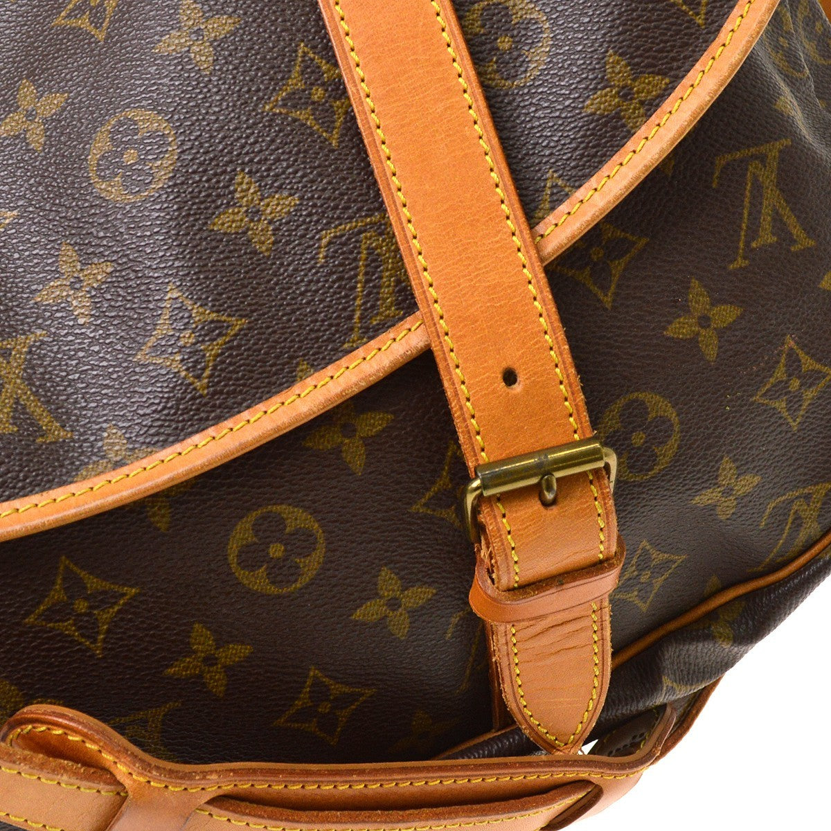 Louis Vuitton Saumur Monogram, Brown, Canvas, Shoulder Bag